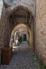 Gasse in der Altstadt von Rhodos-Stadt, Rhodos