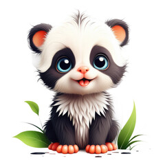 cartoon panda illustration in a cute style