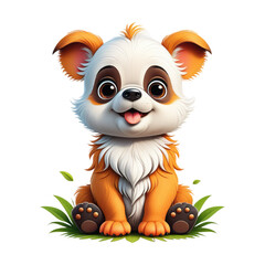 Obraz premium cartoon illustration of a dog in a cute pose