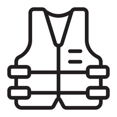 life vest line icon