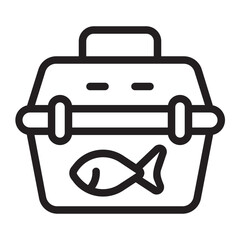 tackle box line icon