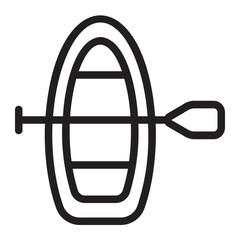 fishing boat line icon