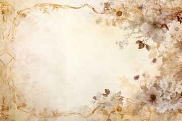 Elegant floral frame on vintage background