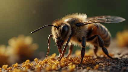 honey bee close view 