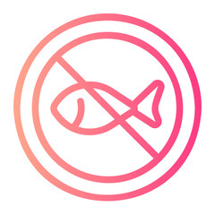 no fishing gradient icon