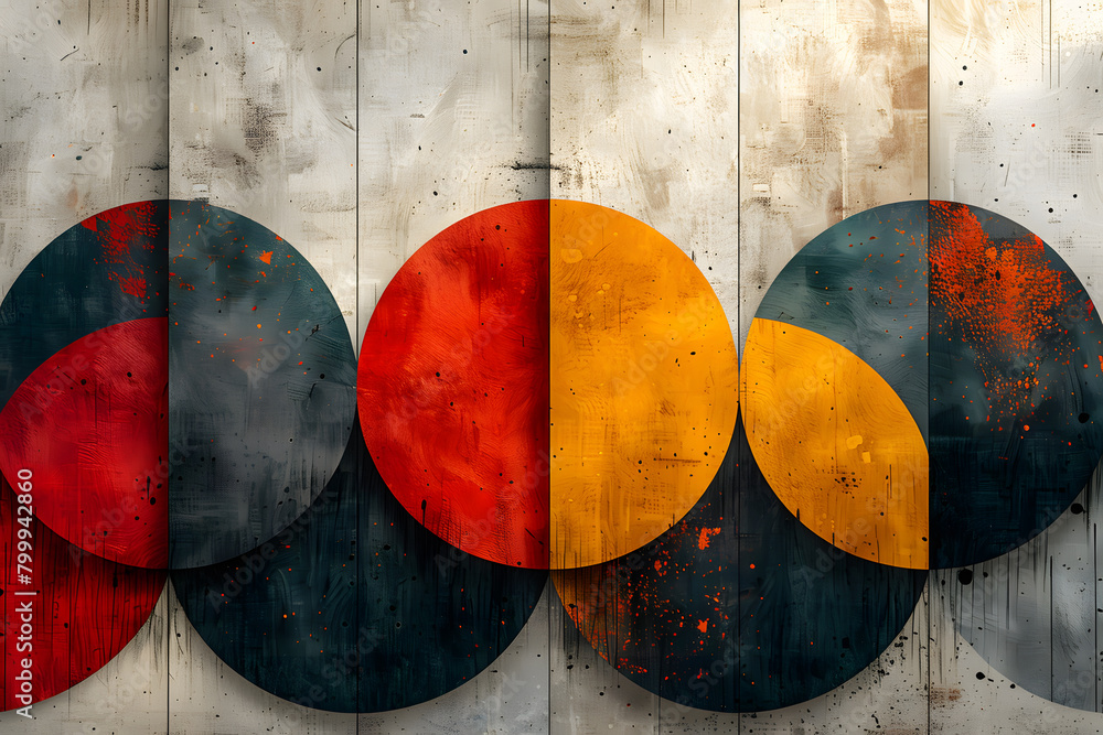 Poster dynamic digital canvas with abstract shapes and colors - perfect for banner or background