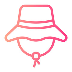 Obraz premium fishing hat gradient icon