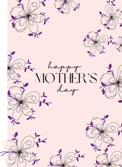 Floral Happy Mothers Day Greeting Poster