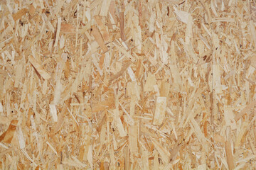 Oriented strand board detail - panel made of compressed layers of adhesives and wood strands
