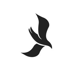 Bird logo, animal symbol flying dove bird logo design template vector illustration