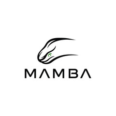 Mamba snake logo dsign template vector illustration