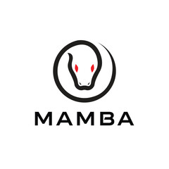 Mamba snake logo dsign template vector illustration