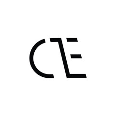 Initial letter CE logo design template vector illustration