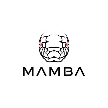 Mamba snake logo dsign template vector illustration