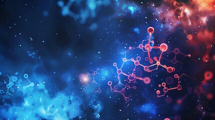 Colorful abstract science and technology background with digital wave patterns and modern design elements