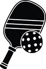 Vector Pickleball Paddles silhouette,Pickleball club and icons vector illustration, Pickleball Paddles flat vector icon, High quality vector