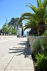 Fototapeta premium Portonovi Montenegro - luxurious seaside resort on the coast of Boka Kotor Bay, in Kumbor, near Herceg Novi. Aerial view with luxury yachts