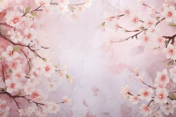 Delicate pink cherry blossom flowers on a soft background