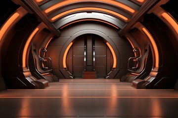 Futuristic Spacecraft Interior