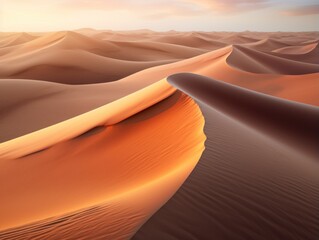 Breathtaking desert landscape at sunset