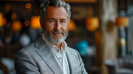 Fototapeta premium Corporate Portrait of a Confident Businessman with an Engaging Smile