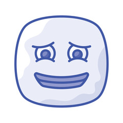 Premium icon of guilty emoji, ready to use editable vector