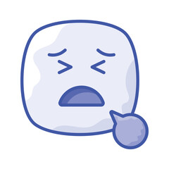 Unique and premium vector of tired emoji, editable icon
