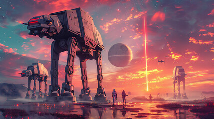 Visual depicting May 4 Star Wars Day - obrazy, fototapety, plakaty