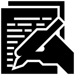 writing glyph style icon