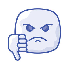 Disgusted emoji vector design, customizable unique vector