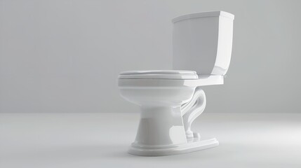 White Toilet Isolated on Transparent Background

