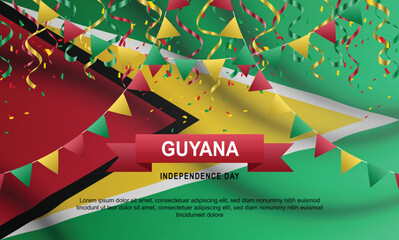 Guyana Independence Day background.