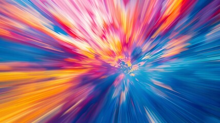 Modern abstract high-speed movement. Colorful dynamic motion on blue background. Movement...