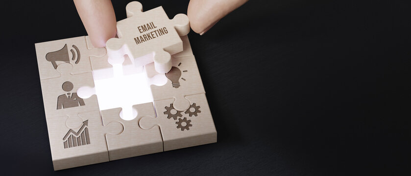 Email and sms marketing concept. Scheme of direct sales in business. List of clients for mailing.  3d illustration
