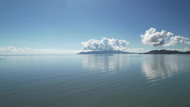 Aerial footage of Bushland Beach Townsville Queensland, Australia