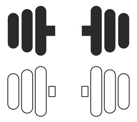 Part of the barbell with weight plates discs. vector illustration. eps 10