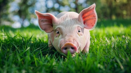 pig on grass