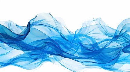 Blue abstract wave background with white background 