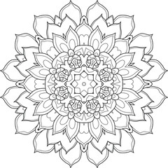 Cute Mandalas. Decorative unusual round ornaments for coloring.