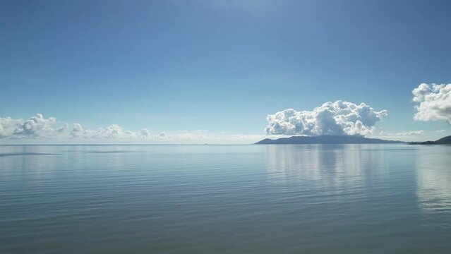 Aerial footage of Bushland Beach Townsville Queensland, Australia