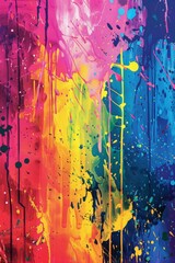 A nebula reimagined as a pop art splash of paint, with vibrant drips and splatters
