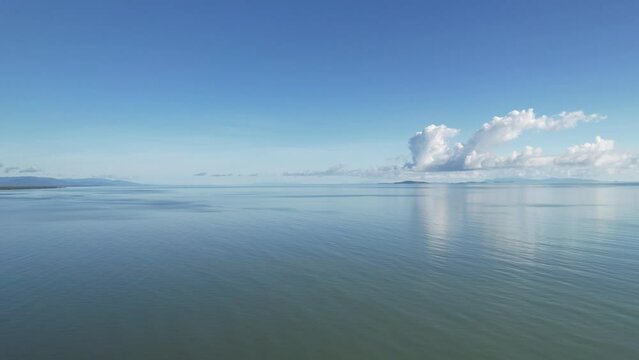 Aerial footage of Bushland Beach Townsville Queensland, Australia