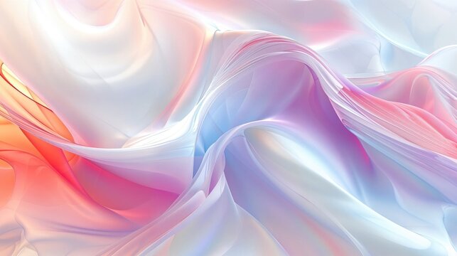 Multicoloured Gradient Background with Organic Semi-Transparent Forms. Contemporary Wallpaper.