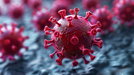 Adeno-associated virus in 3D illustration, medical concept of gene therapy