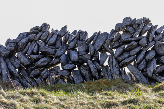 Dry stone wall on the Burren, County Clare, Ireland