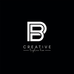 Creative Unique Letter PB BP Initial Based Stylish Line Logo Design Vector.