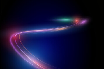 Light neon Twirl. Curve light effect of neon line. Luminous blue circle. Light  pedistal, podium, platform, table. Vector PNG. Vector illustration	
