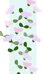 Greetings card with bouquet colored spring flowers and green leaves on a white background, nice holiday card, design floral pattern, frame, postcard for invitations, for birthday, congratulation