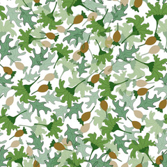 Seamless pattern with green flowers and branches, floral background, holiday coloured postcard, print for fabric, for wallpaper, for wrapping, spring design illustration 