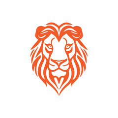 lion head logo illustration